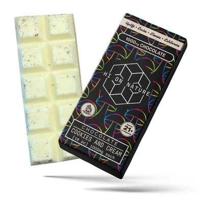 HoN Cookies and Cream Magic Mushroom Chocolate Bars - 3 Flavors Hi on Nature Delta 8 gummies Legal Hemp For Sale